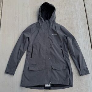 Columbia Rainy Creek Trench Coat Jacket Womens Size XL Grey